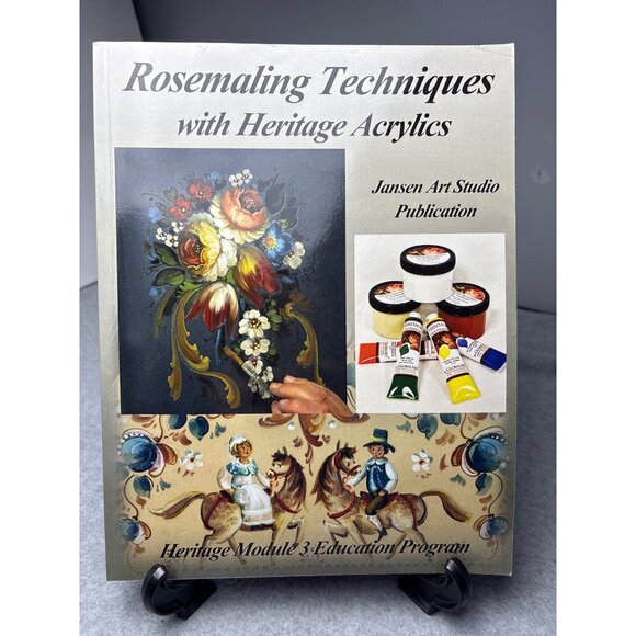 Rosemaling Techniques Heritage Acrylics Jansen Art Studio Book - Picture 1 of 16